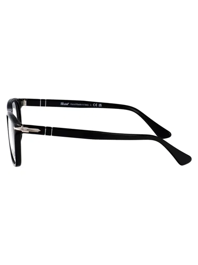Persol 95 Black Acetate Glasses In Black