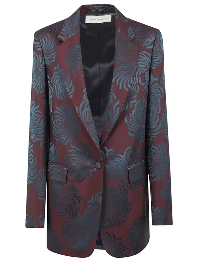 Dries Van Noten Lapel Jacket In Metallic