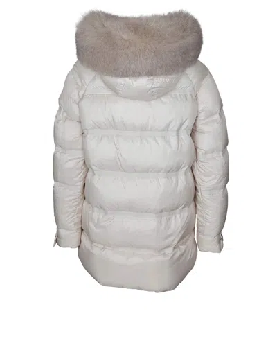 Peuterey Quilted Jacket With Large Quilts In White