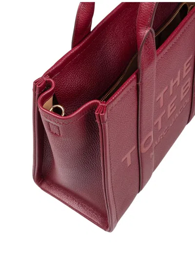 Marc Jacobs Medium Tote In Leather Color Cherry Red In Red