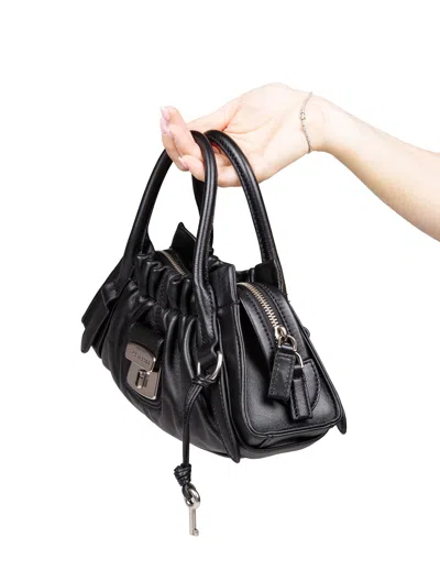 Marc Jacobs The Cristina Small Satchel Leather Cross-body Bag In Black