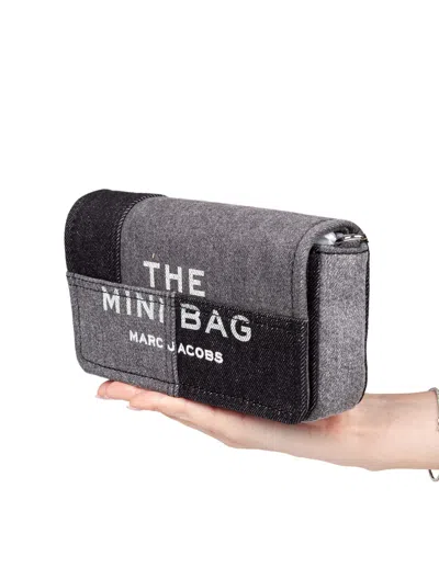 Marc Jacobs The Mini Bag In Denim Fabric Color Black