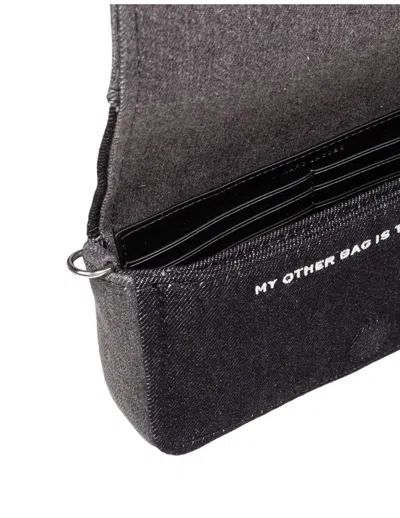 Marc Jacobs The Mini Bag In Denim Fabric Color Black