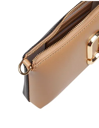 Marc Jacobs Leather Wallet Bag, Camel Color In Brown