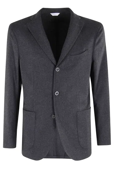Boglioli Giacca 3 Bottoni Stirato In Gray