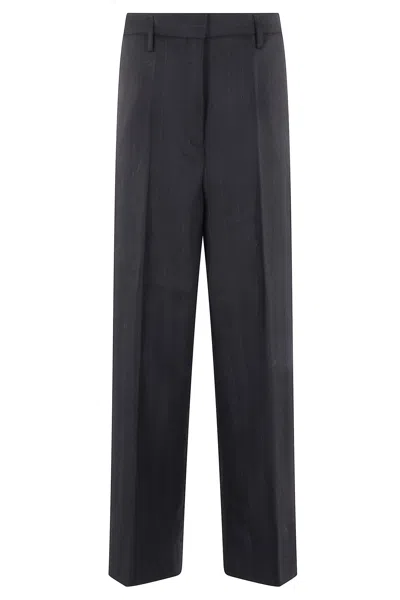 Herskind Powel Wool Low Waist Pant In Black