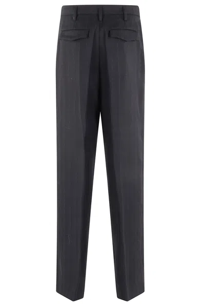 Herskind Powel Wool Low Waist Pant In Black