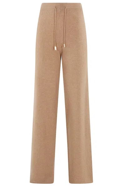 Malo Drawstring Trousers In Brown