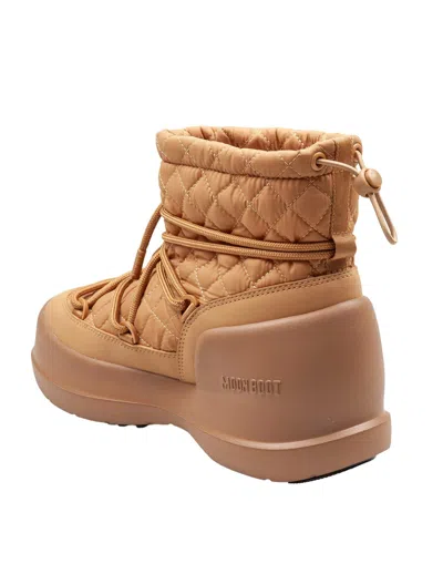 Moon Boot Quilted Half-moon Mid Boot, Sand In Brown