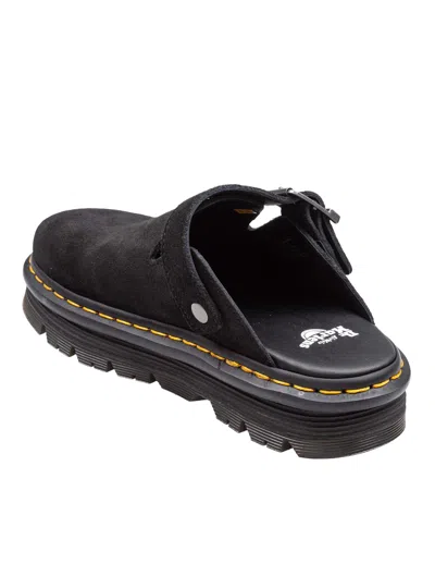 Dr. Martens Zebzag Mule Slipper-mule In Black Suede In Black