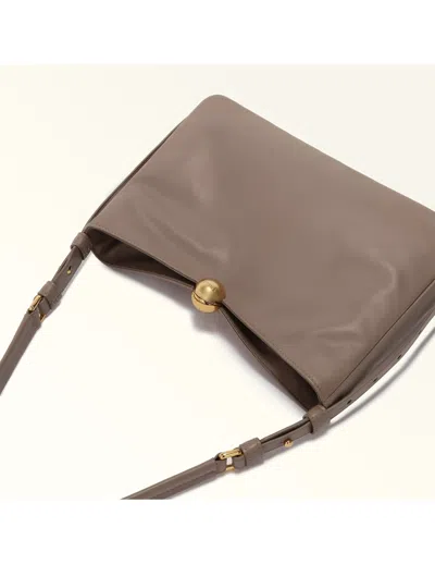 Furla Soft M Sphere Shoulder Bag In Brown