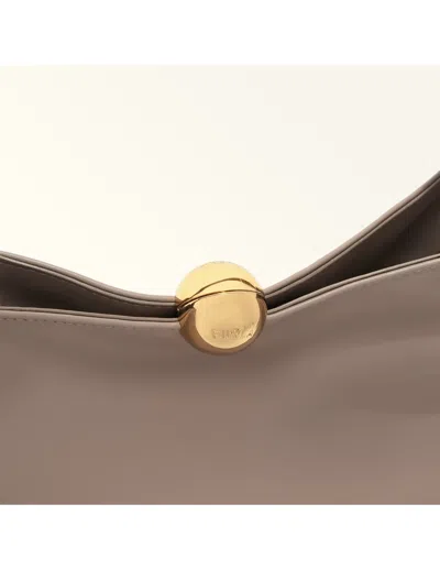 Furla Soft M Sphere Shoulder Bag In Brown