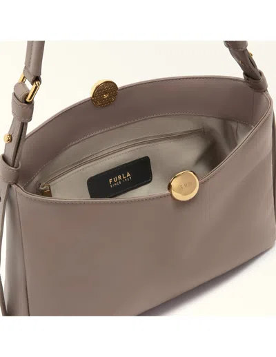 Furla Soft M Sphere Shoulder Bag In Brown
