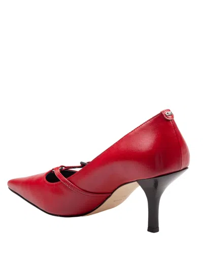 Michael Kors Selina Decollete In Red Leather In Red