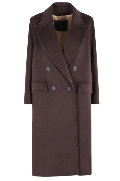 Max Mara Oversized Coat In Cashmere, Alpaca And Wool In Brown