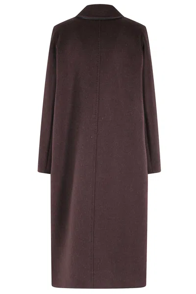 Max Mara Oversized Coat In Cashmere, Alpaca And Wool In Brown