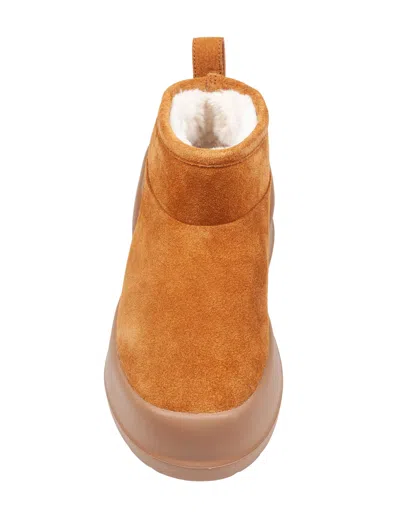 Moon Boot Low-top Suede Half-, Cognac In Brown