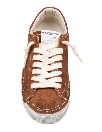 Philippe Model Prsx Suede Sneakers In Cognac In Brown