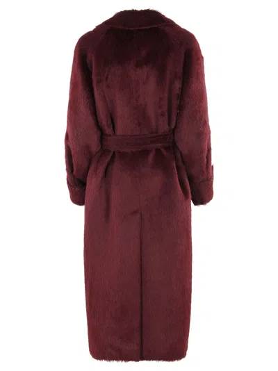 Max Mara Albata Belted Wool Coat In Red
