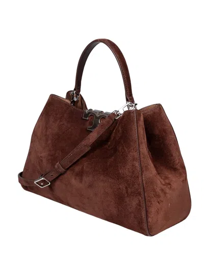Tory Burch Eleanor Suede Satchel Bag In Cocoa In Brown