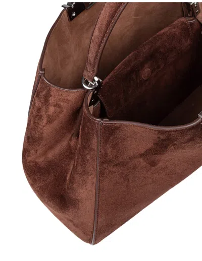 Tory Burch Eleanor Suede Satchel Bag In Cocoa In Brown