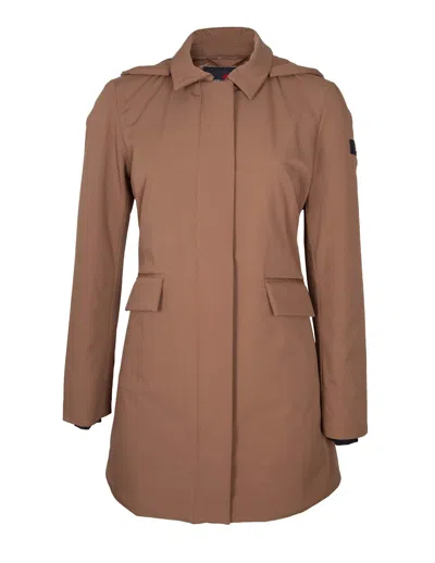 Peuterey Parka Telia Ta 02 In Stretch Nylon In Brown