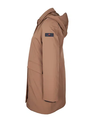 Peuterey Parka Telia Ta 02 In Stretch Nylon In Brown
