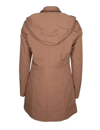 Peuterey Parka Telia Ta 02 In Stretch Nylon In Brown