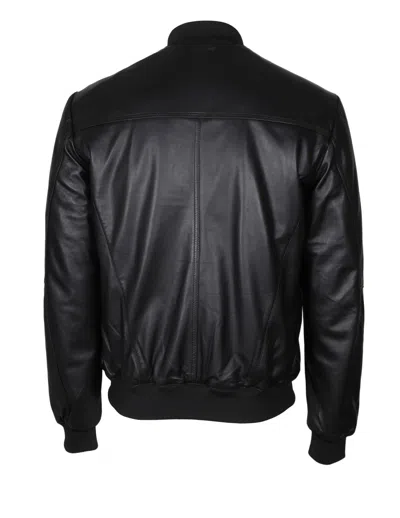 Peuterey Sands Leather Jacket Color Black In Black