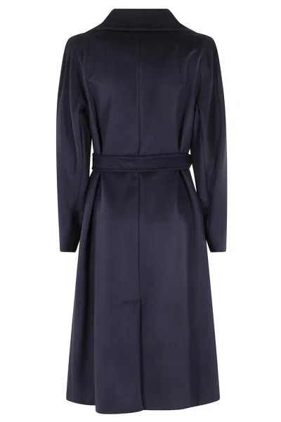 Weekend Max Mara Midi Double-breasted Coat In Wool In Multi