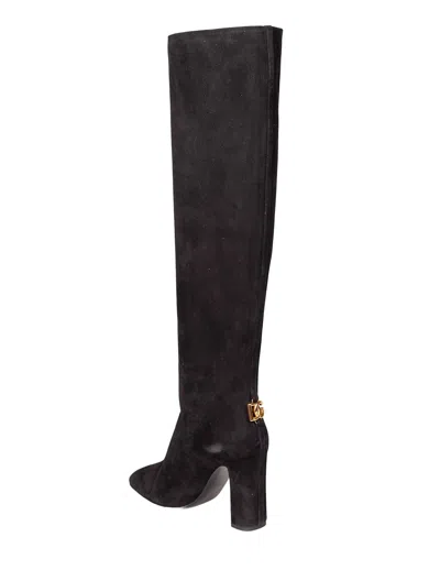 Dolce & Gabbana Black Suede Boot In Black