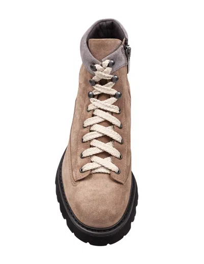Doucal's Stivaletto Con Lacci In Camoscio Colore Torbias In Brown