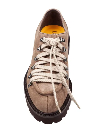 Doucal's Parabout Suede Lace-up Shoe With Hooks In Brown