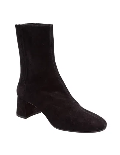Aquazzura Saint Honore 50 Ankle Boot In Black Suede In Black