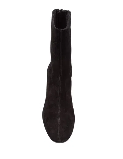 Aquazzura Saint Honore 50 Ankle Boot In Black Suede In Black