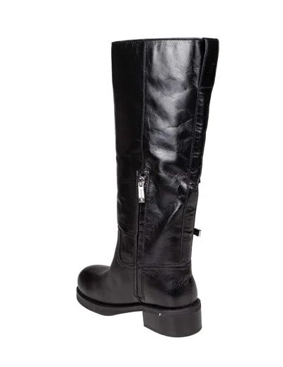 Michael Kors Darringt Boot In Leather With Buckles In Black