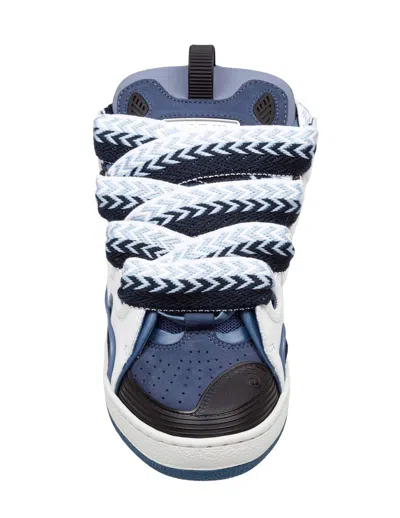 Lanvin Black Leather-polyester Sneaker In Black