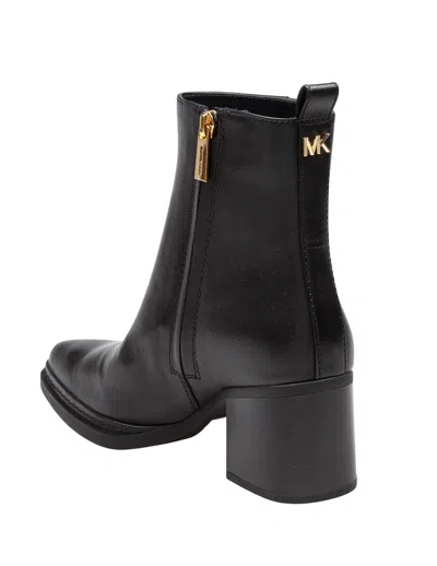 Michael Kors Lex Leather Ankle Boot In Black In Black
