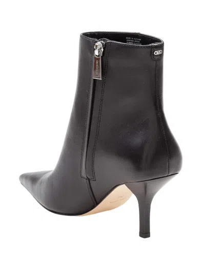 Michael Kors Selina Boot In Leather And Storm Color In Black