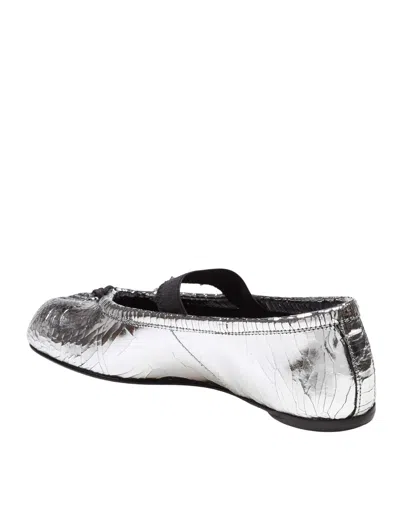 Maison Margiela Tabi Ballerina Broken Mirror Shoes In Silver