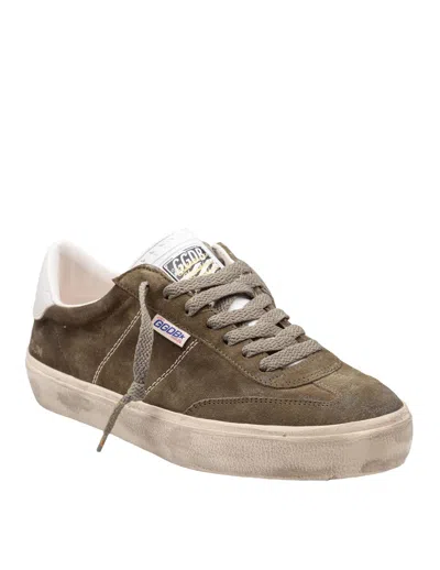 Golden Goose Soul Star Suede Sneakers, Military Green In Green