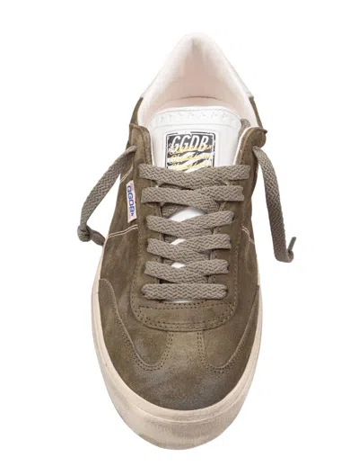 Golden Goose Soul Star Suede Sneakers, Military Green In Green