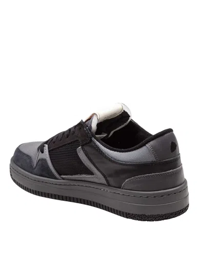 Philippe Model La Grande Leather And Suede Sneakers, Black In Multi