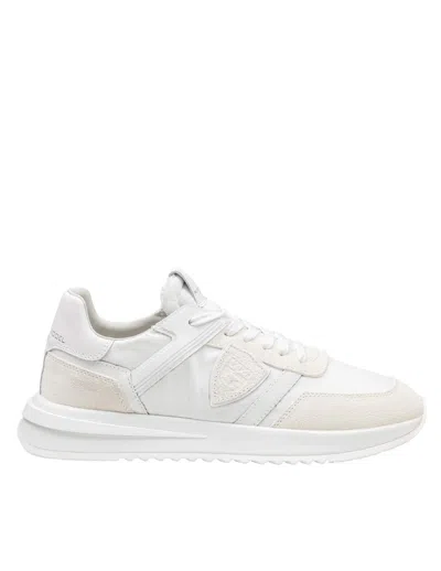 Philippe Model Tropez 2.1 Nylon And Suede Sneakers, White In White