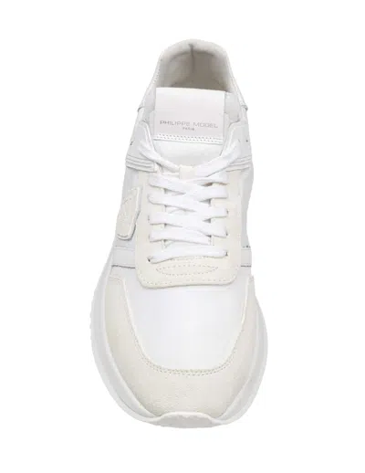 Philippe Model Tropez 2.1 Nylon And Suede Sneakers, White In White