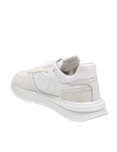 Philippe Model Tropez 2.1 Nylon And Suede Sneakers, White In White