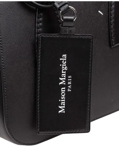Maison Margiela Black Leather Handbag In Black