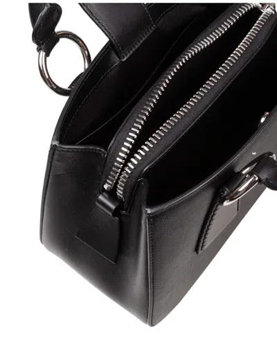 Maison Margiela Black Leather Handbag In Black
