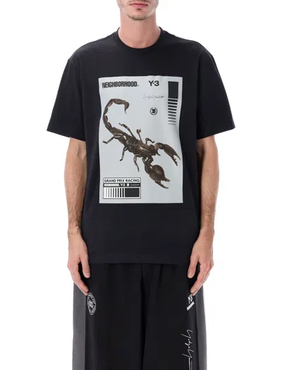 Y-3 Nbhd Oversized Scorpion Graphic T-shirt In Black