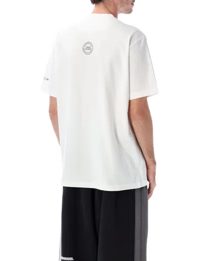 Y-3 Nbhd Oversized White Cotton Logo T-shirt In Neutral